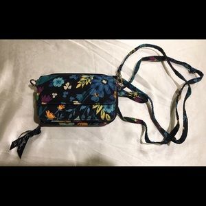 Blue Multicolor Vera Bradley Crossbody Wallet